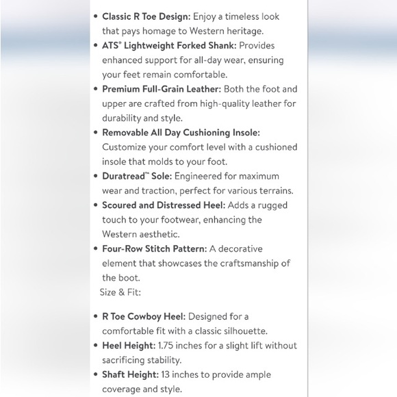 Ariat Heritage R Toe Western Boots Black Size 10 D Cowboy Yellowstone Horse - Picture 8 of 16